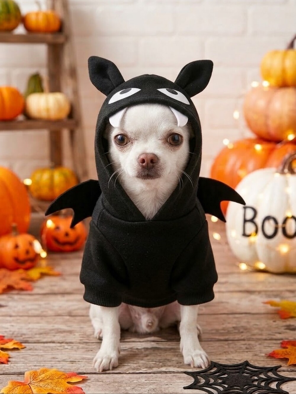 Spooky Vampire Bat Dog Hoodie Costume Halloween Pet Apparel XS New
